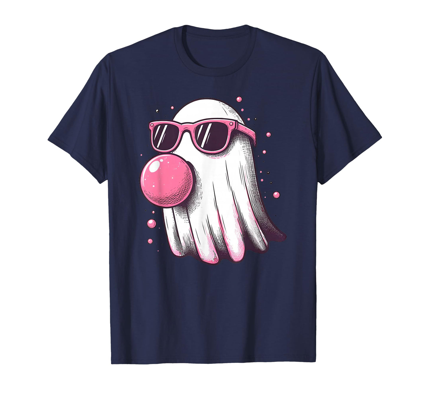 Cute Little Ghost Pastel Goth Bubble Gum Cool Halloween Tee T-Shirt