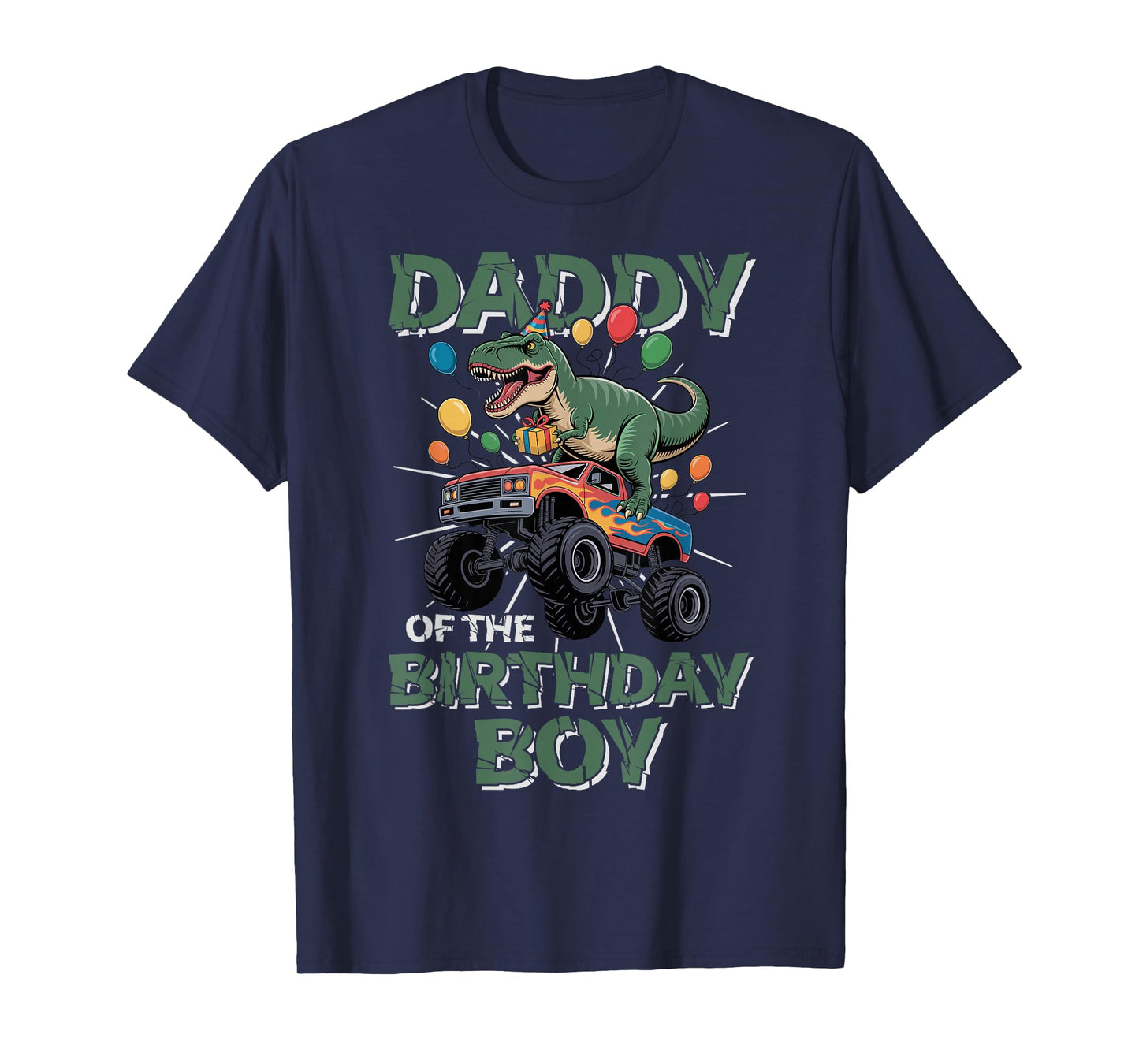 Daddy of The Birthday Party Outfit Monster Truck Dad T-Shirt