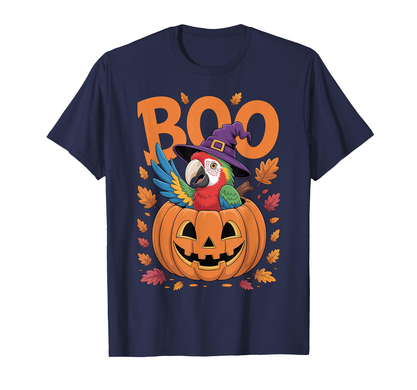 Parrot Costume on Pumpkin Halloween Parrot T-Shirt