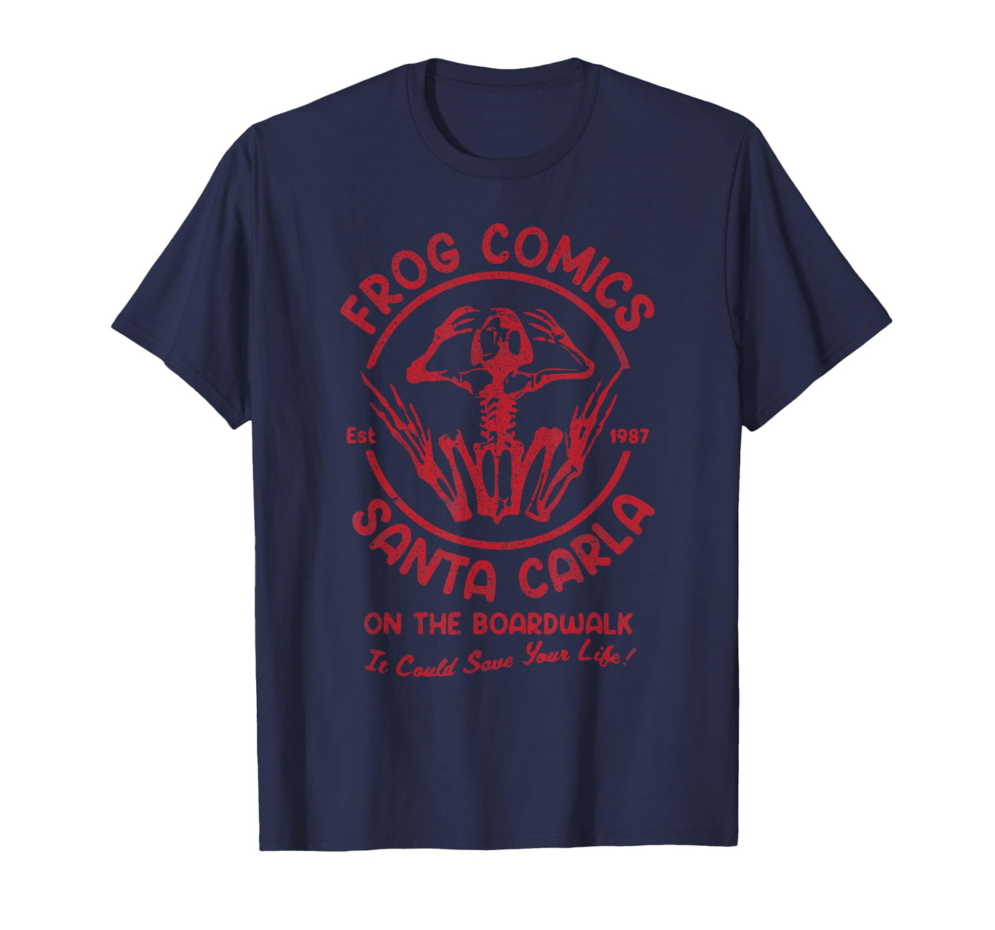Vintage Frog Comics Santa Carla On The Boardwalk Tee T-Shirt