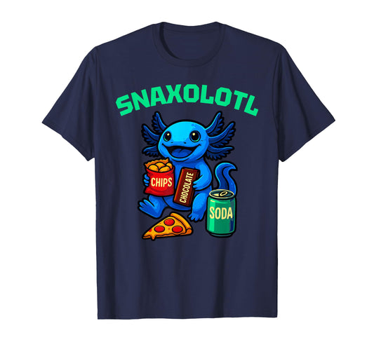 CUTE AXOLOTL Funny Snaxolotl Snacks A Lot Axolotl Kids T-Shirt