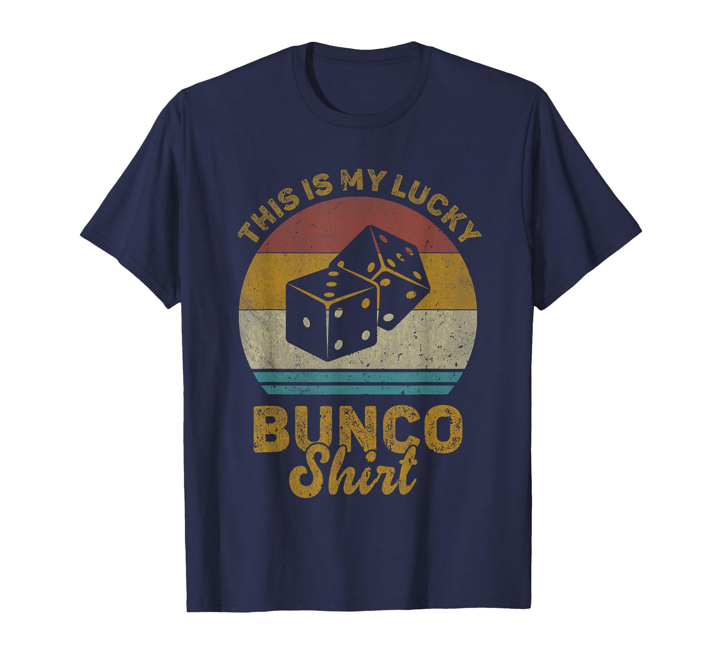 This Is My Lucky Bunco Shirt Funny Vintage Bunco Dice Game T-Shirt