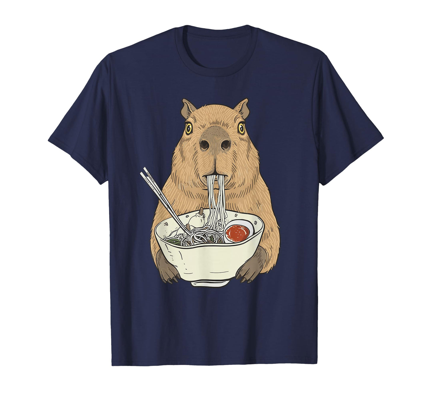 Capybara Ramen Japanese Funny Graphic Tee Kawaii Anime Gifts T-Shirt