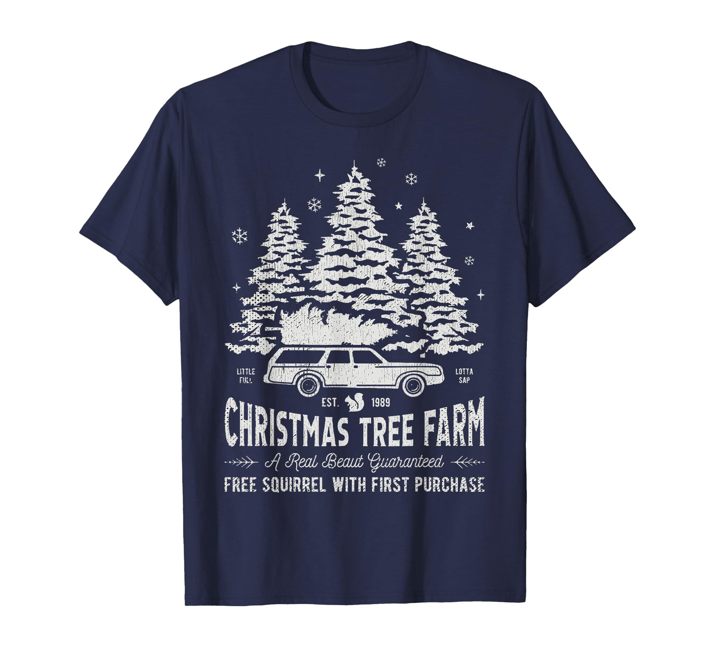 Christmas Movie Car Christmas Tree Farm Funny X-Mas T-Shirt