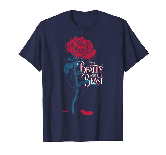 Disney Beauty & The Beast Wilting Rose Logo Graphic T-Shirt T-Shirt