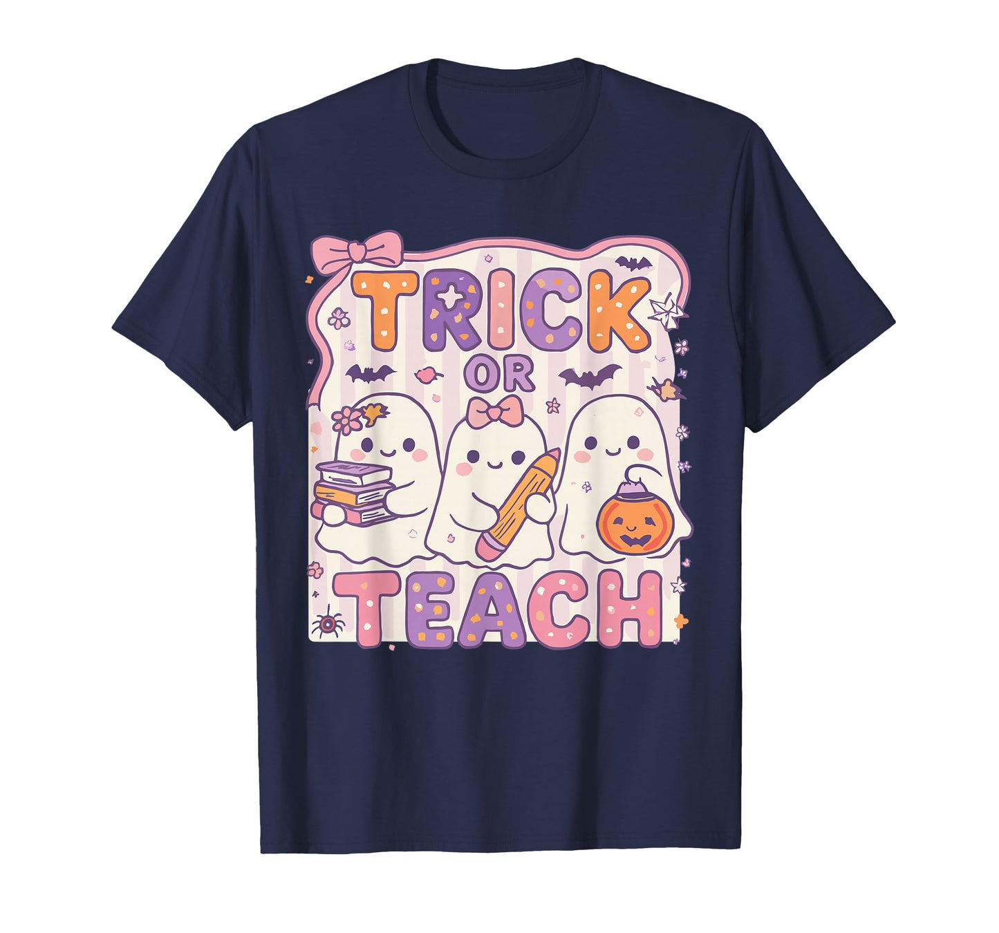 Trick or Teach Retro Halloween Teacher Look T-Shirt