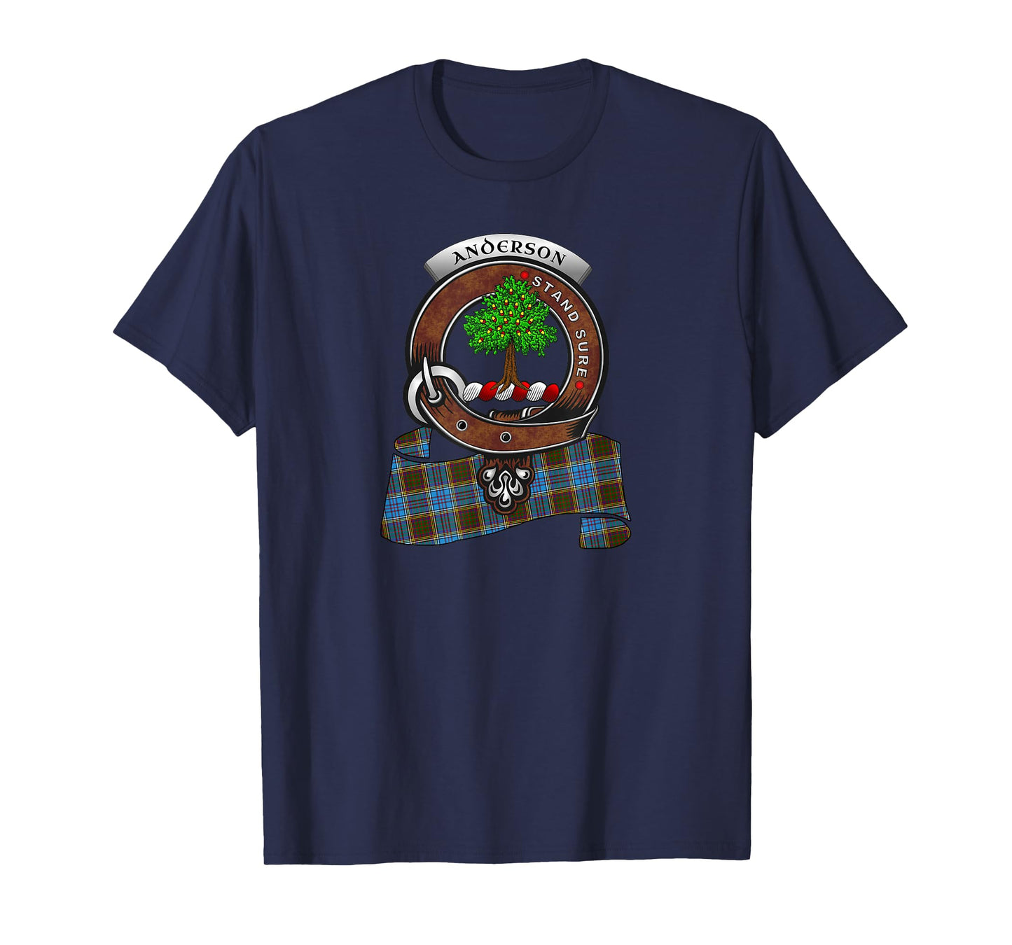 Anderson Scottish Clan Badge & Tartan T-Shirt