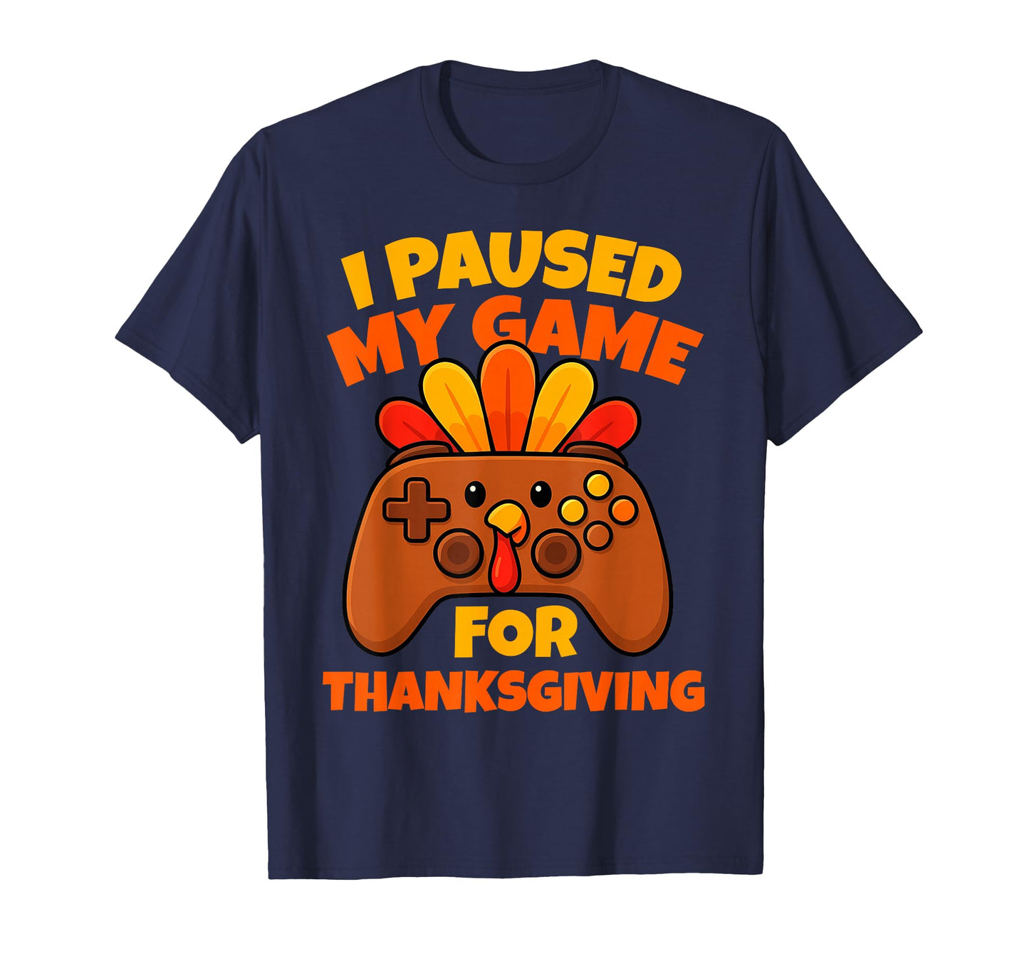 Happy Thanksgiving Gaming Fall Turkey Gamer Boys Kids Men T-Shirt