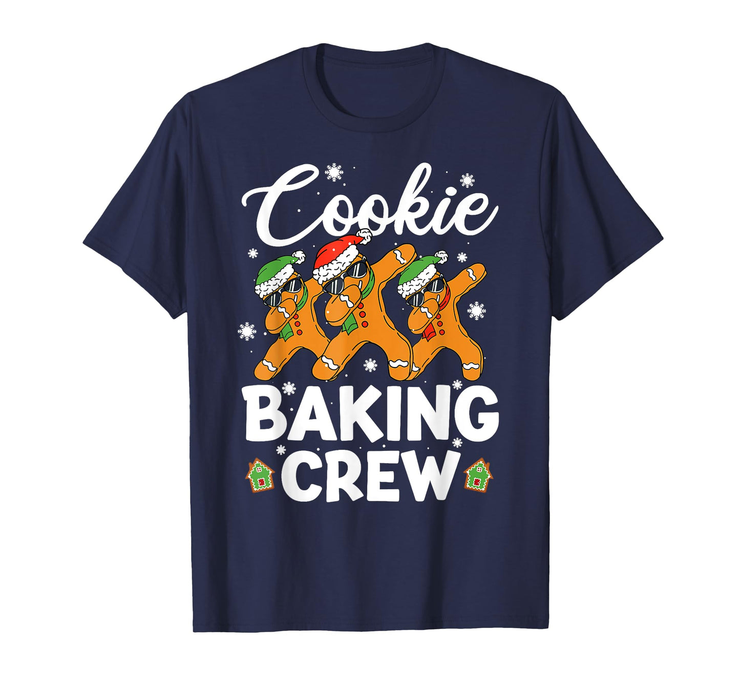 Dancing Gingerbread Man Cookie Baking Crew Christmas Funny T-Shirt
