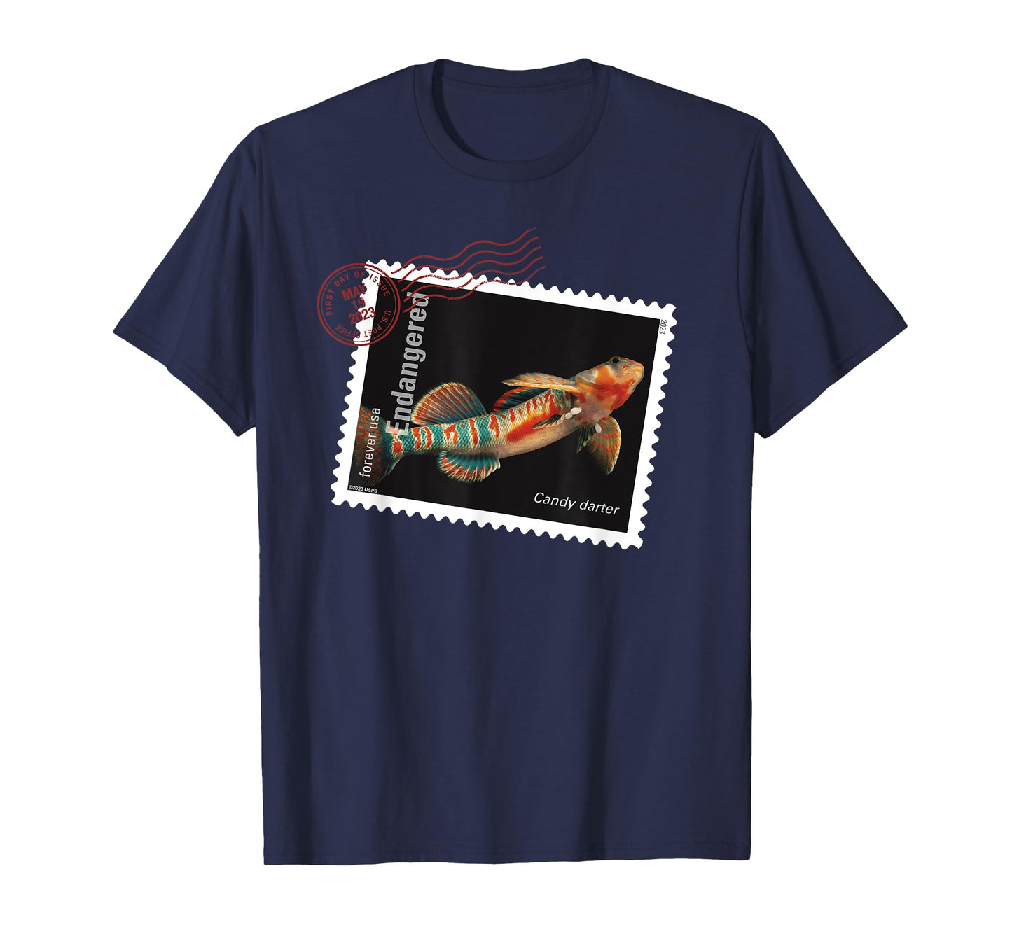USPS Endangered Species Candy Darter Postmark T-Shirt