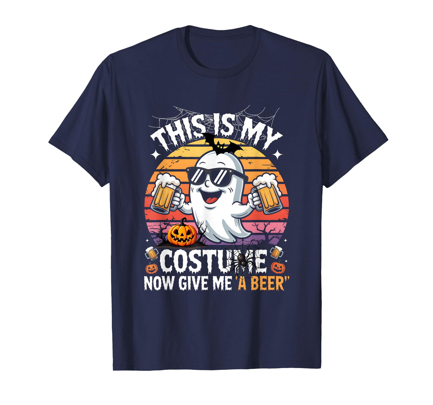 This is My Halloween Costumes Now Give Me A Beer Ghost Drunk T-Shirt