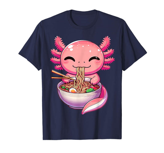Axolotl Kawaii Anime Axolotl Ramen T-Shirt