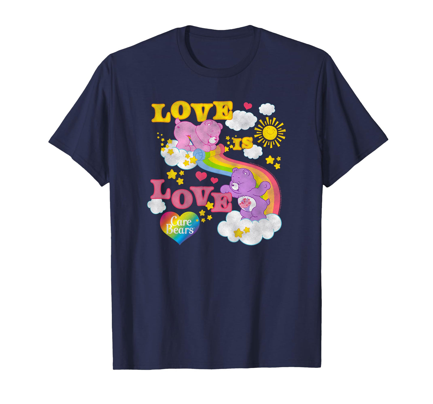 Care Bears Love is Love Rainbow Pride Retro Cartoon T-Shirt