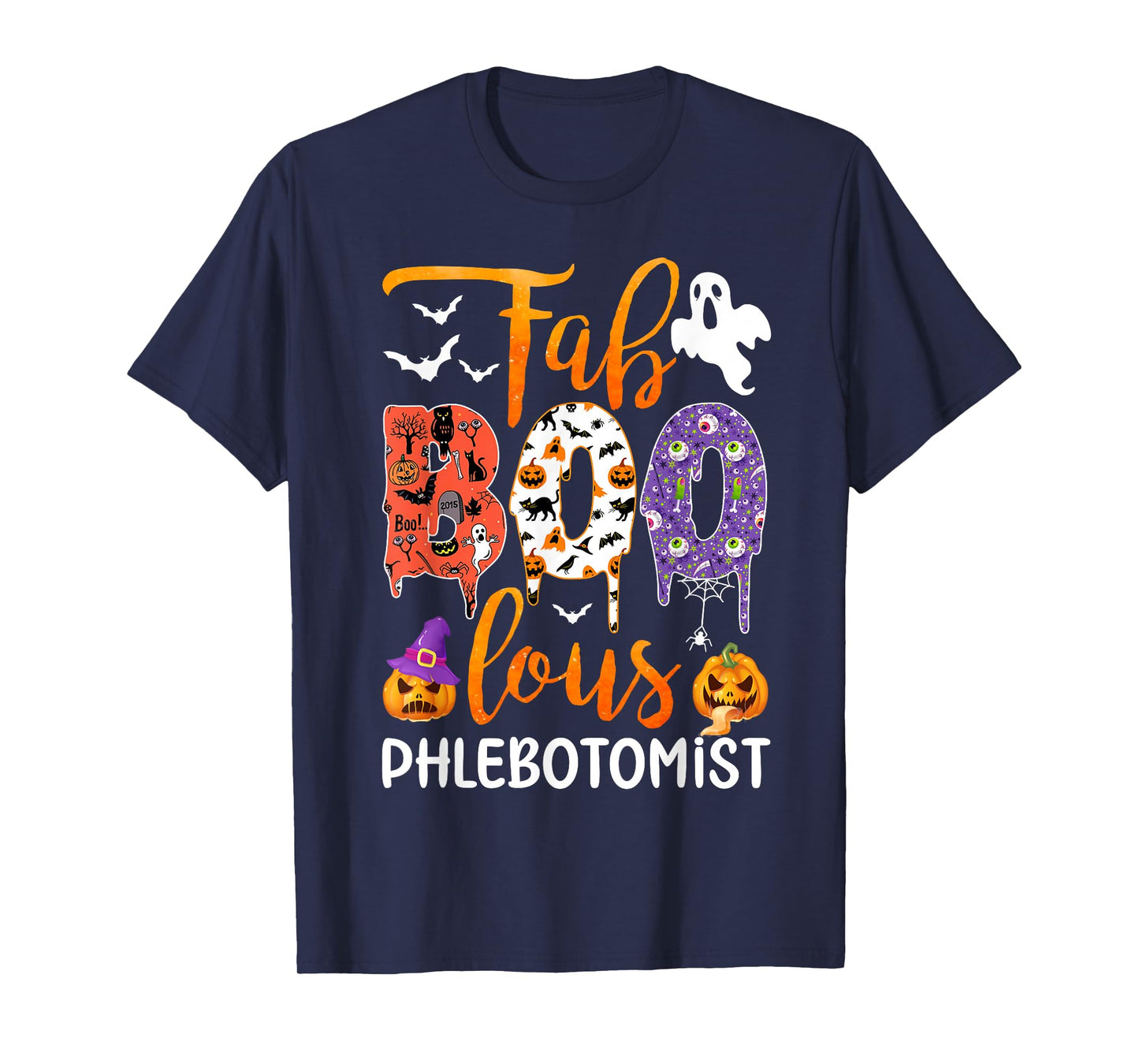 Fab Boo Lous Phlebotomist Boo Ghost Halloween Phlebotomist T-Shirt