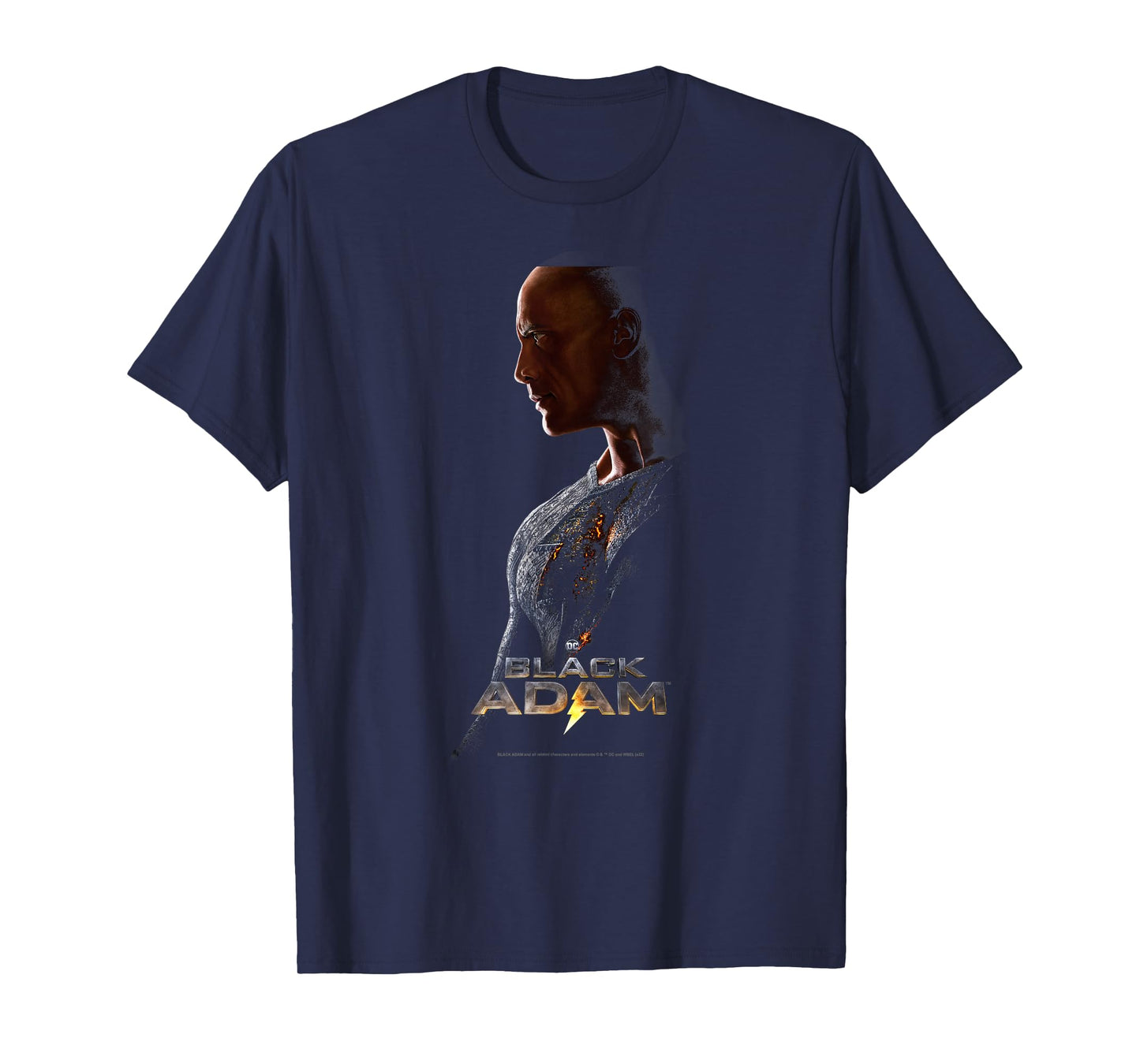 Black Adam Profile Poster with Logo T-Shirt