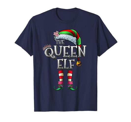 The Queen Elf Shirt Matching Family Christmas Elf Women Girl T-Shirt