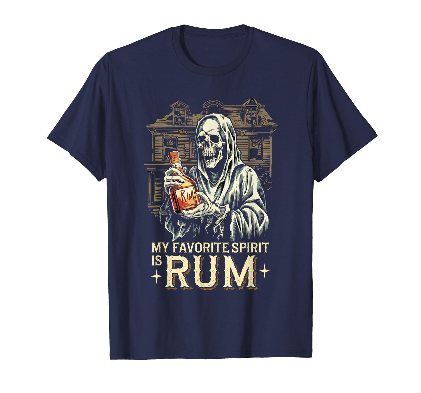 My Favorite Spirit Is Rum Ghost Halloween Rum T-Shirt