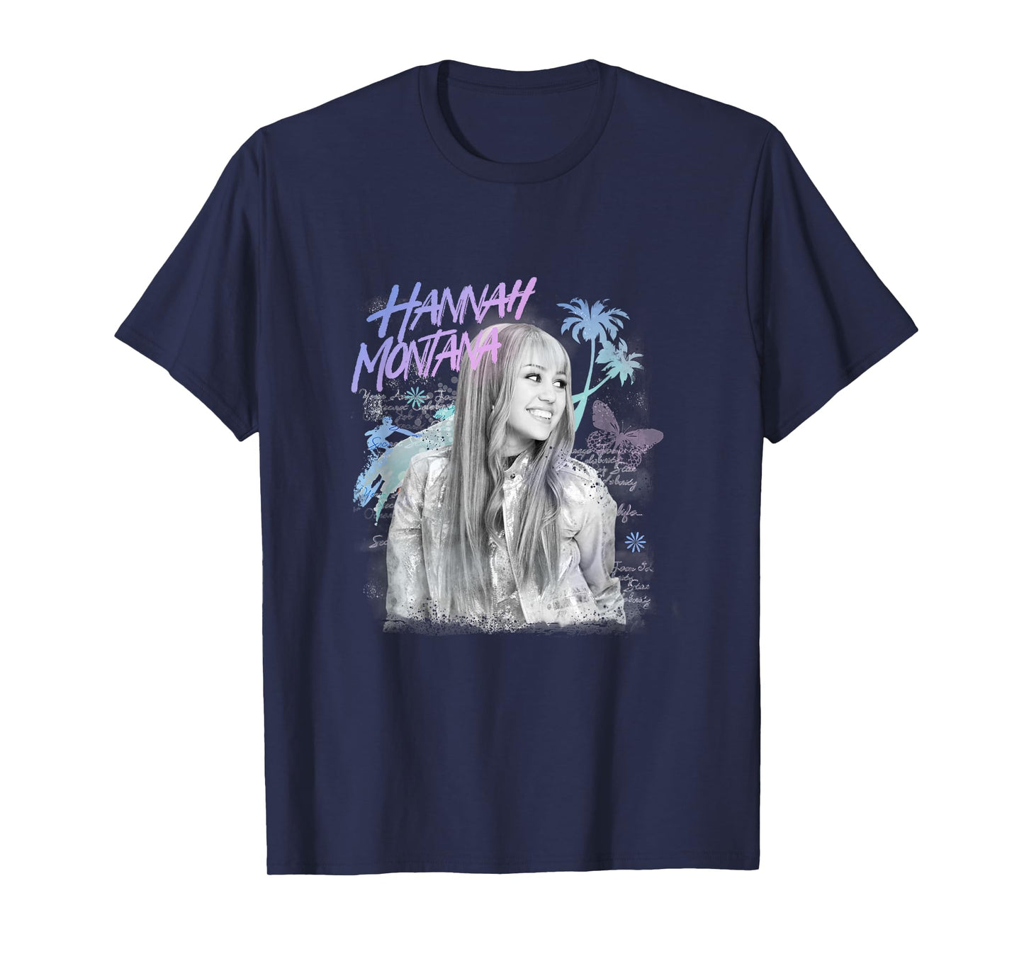 Disney Hannah Montana Iconic Teen Idol Big Chest Portrait T-Shirt