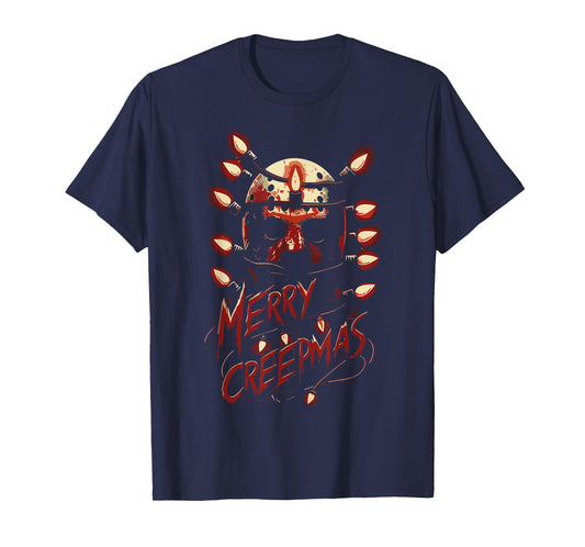 Merry Christmas Festive Slasher Candy Cane Menace T-Shirt