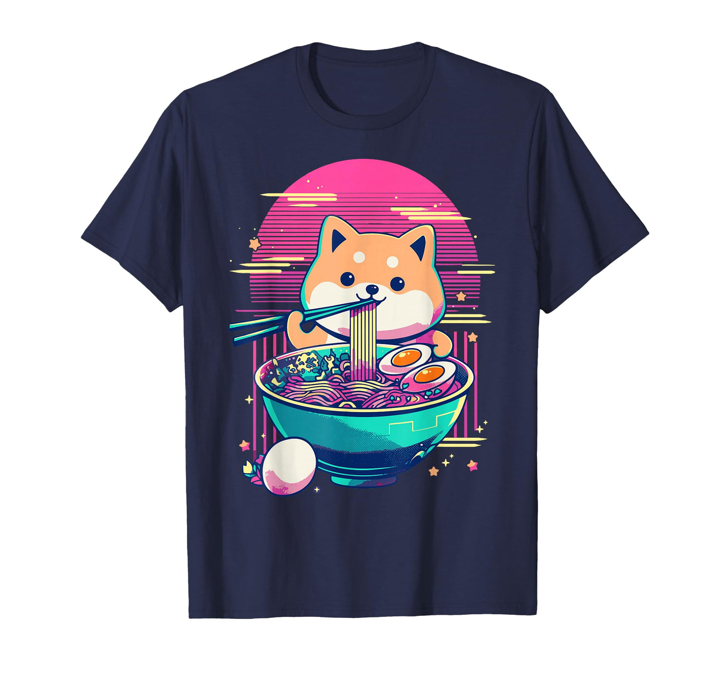 Anime Shiba Inu Eating Ramen Japanese Ramen Japan T-Shirt
