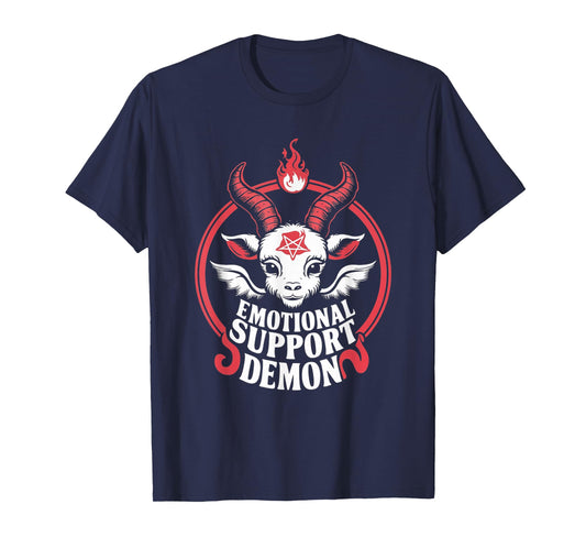 Funny Emotional Support Demon Kawaii Baphomet Goth T-Shirt