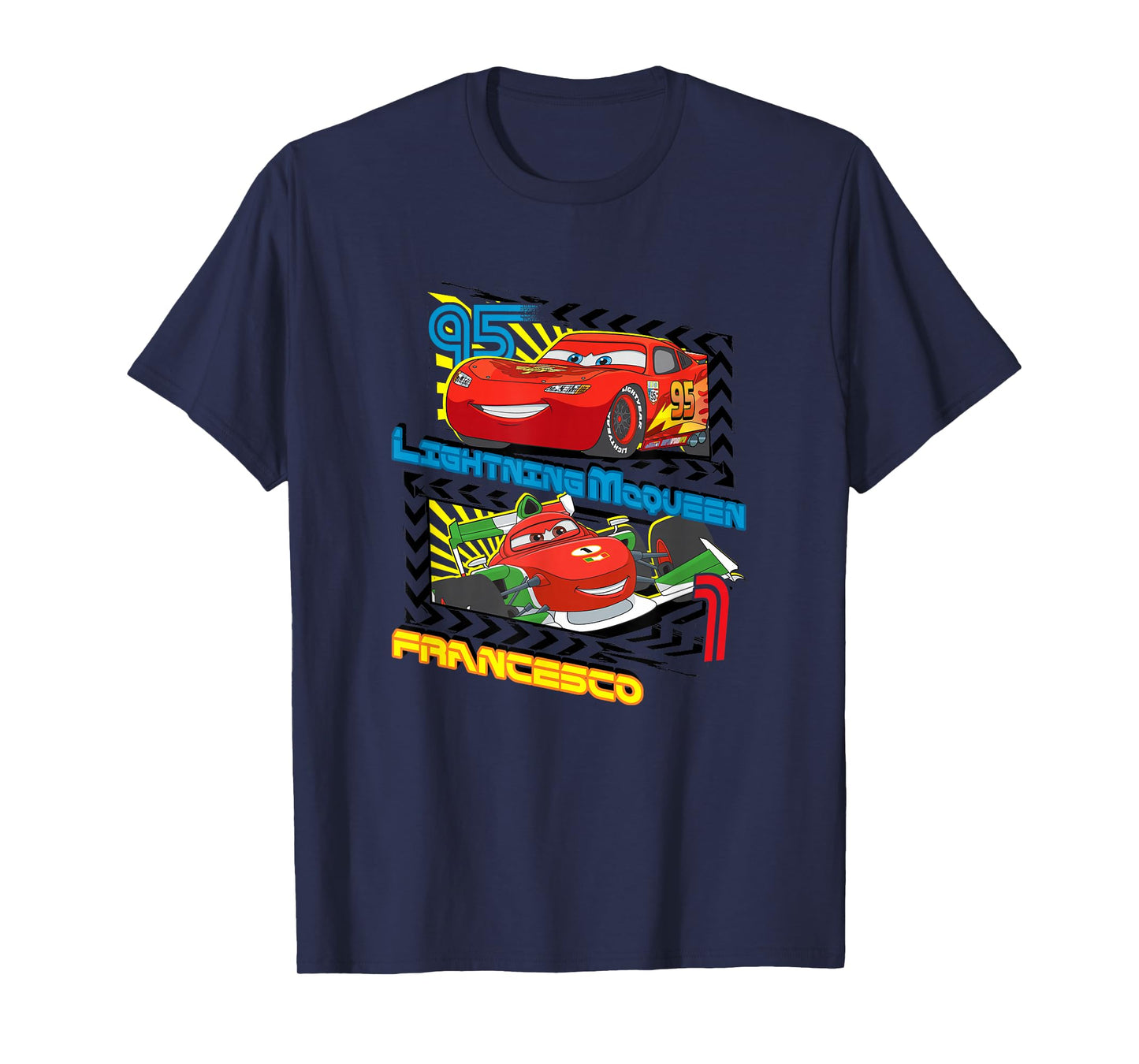 Disney Pixar Cars 2 Lightning McQueen VS Francesco T-Shirt