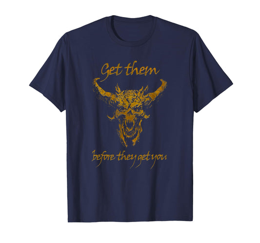 Doom Get Them Before They Get You Lost Soul Skull Video Game T-Shirt