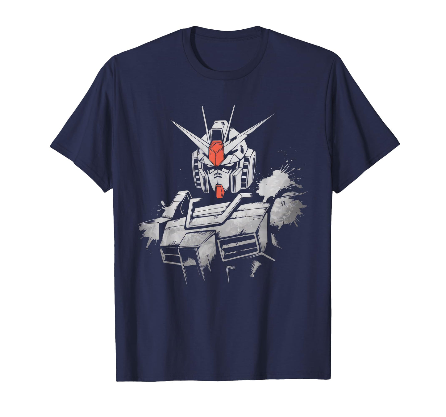 Mecha Tshirt Japanese Mecha Robot Head Anime Art Ukiyo-E T-Shirt