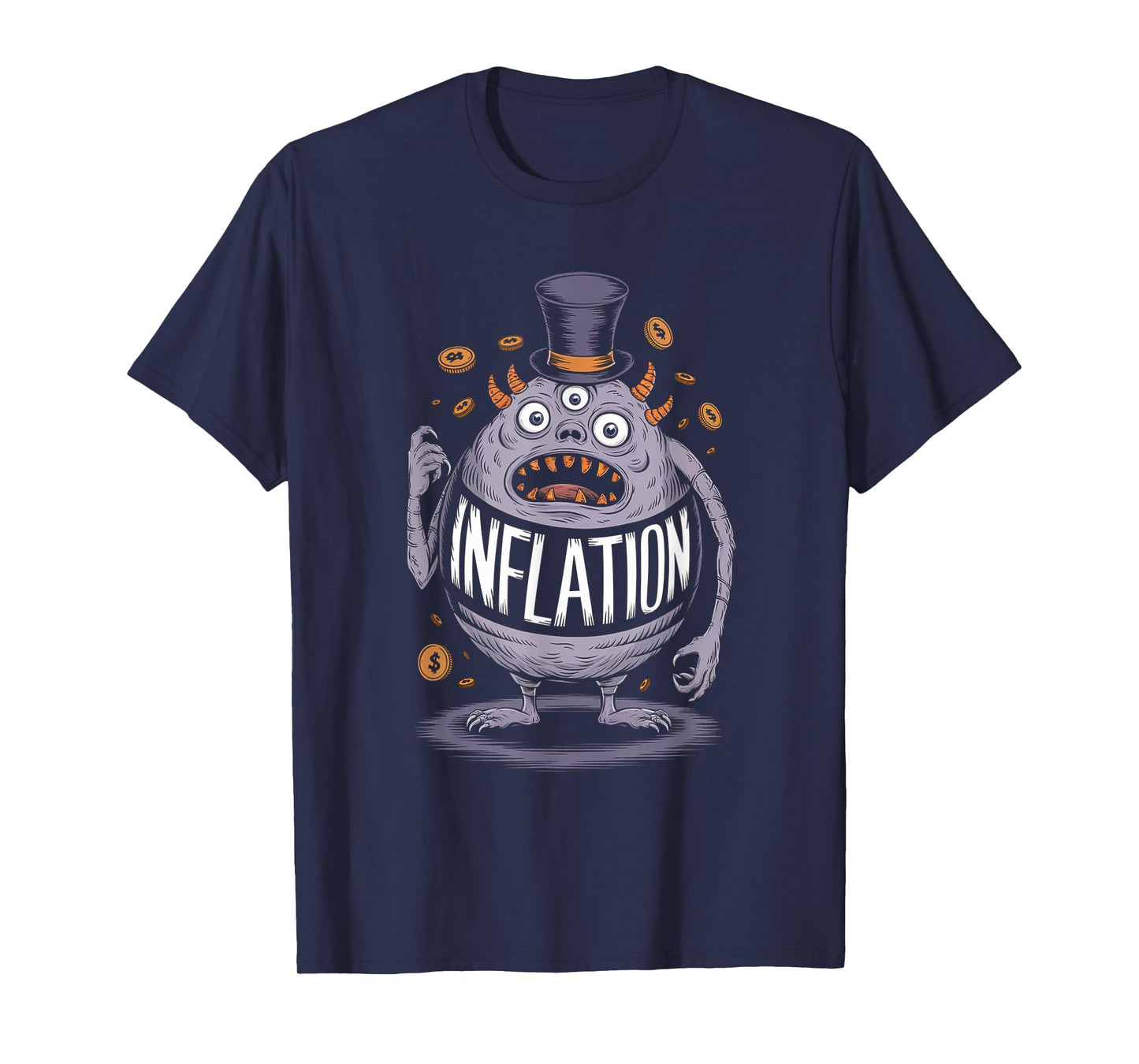 Scary Halloween Costume - Inflation Monster Political Funny T-Shirt