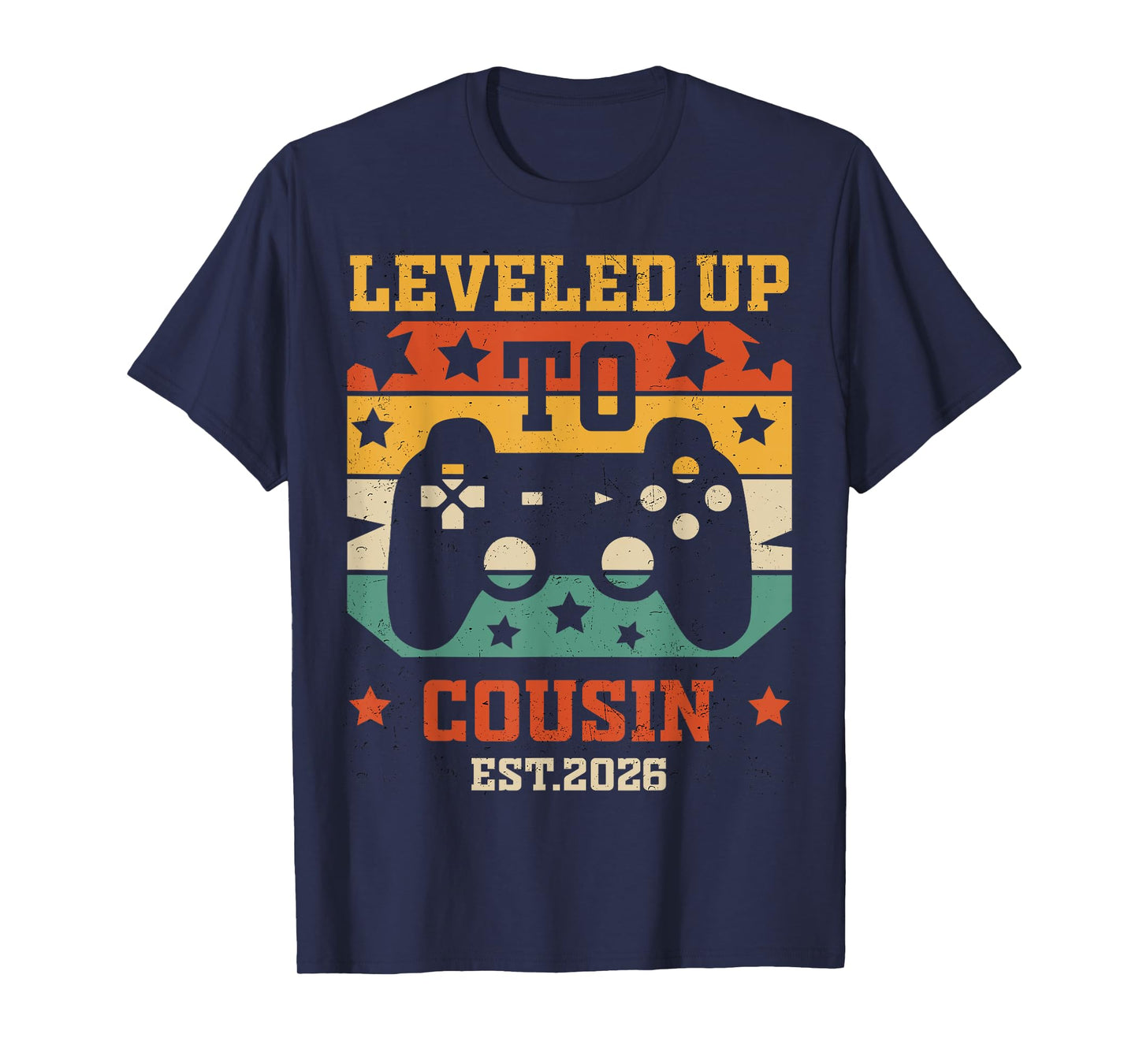 Level Up To COUSIN 2026 Retro Video Gamer Family Matching T-Shirt