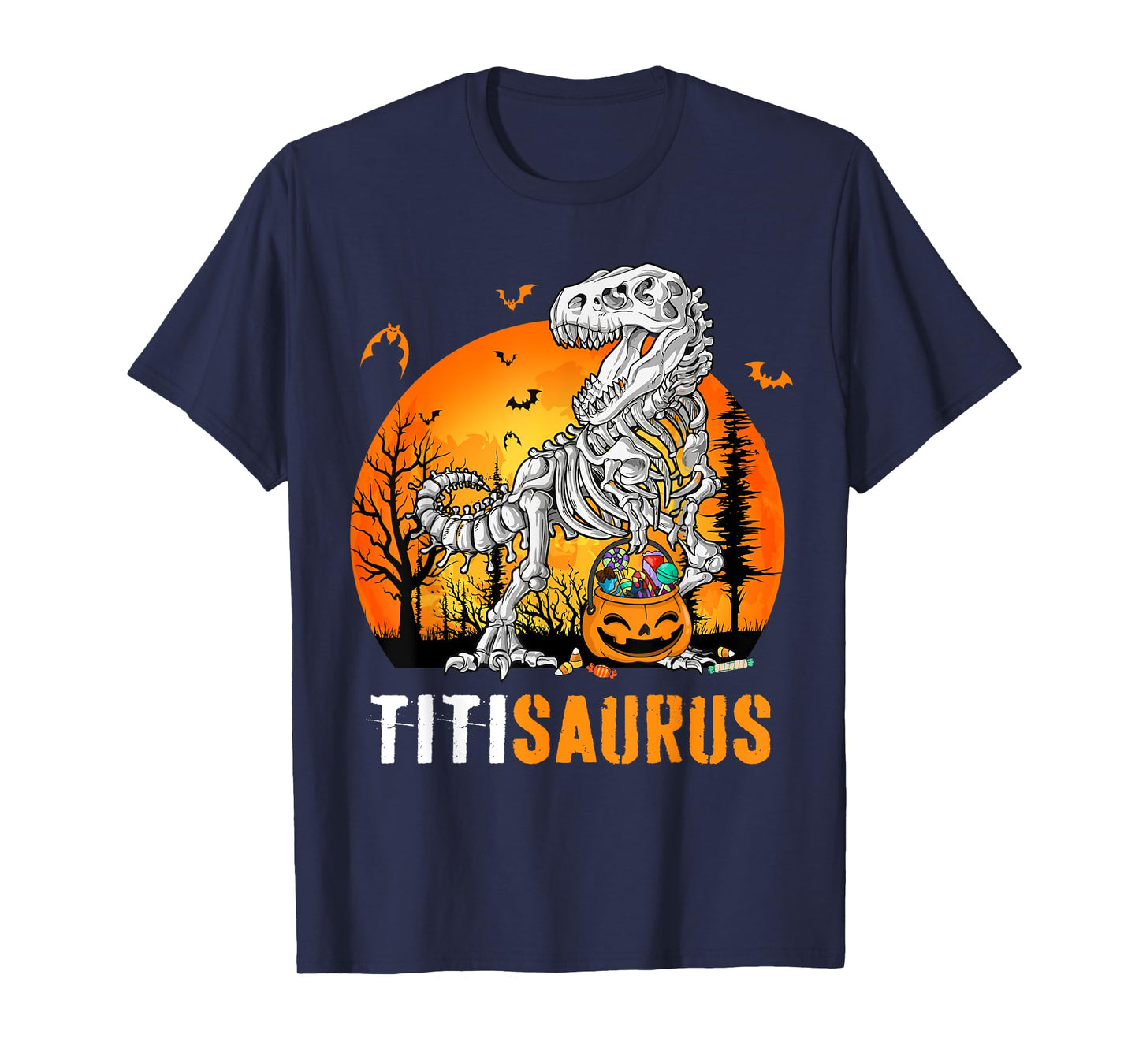 Titisaurus Dinosaur Skeleton Halloween Titi Saurus T-Shirt