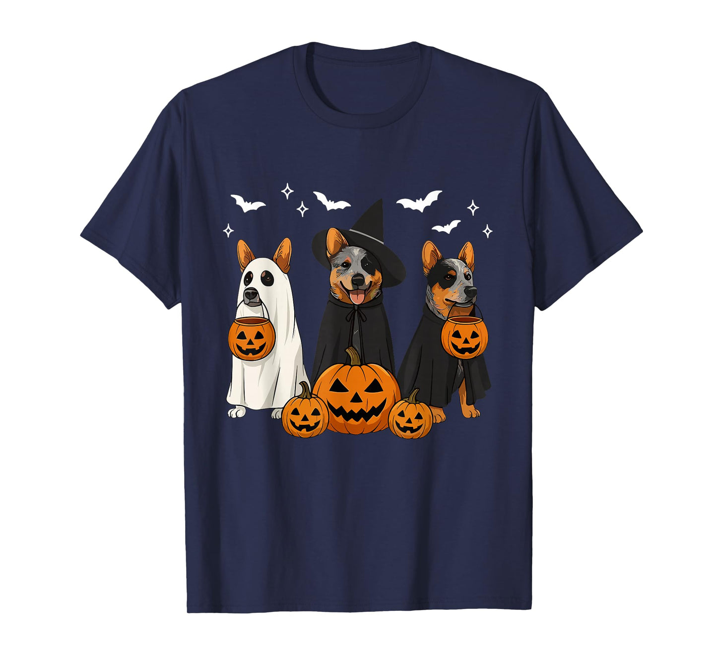 Australian Cattle Dog Halloween Cattle Dog Witch Heeler Dog T-Shirt