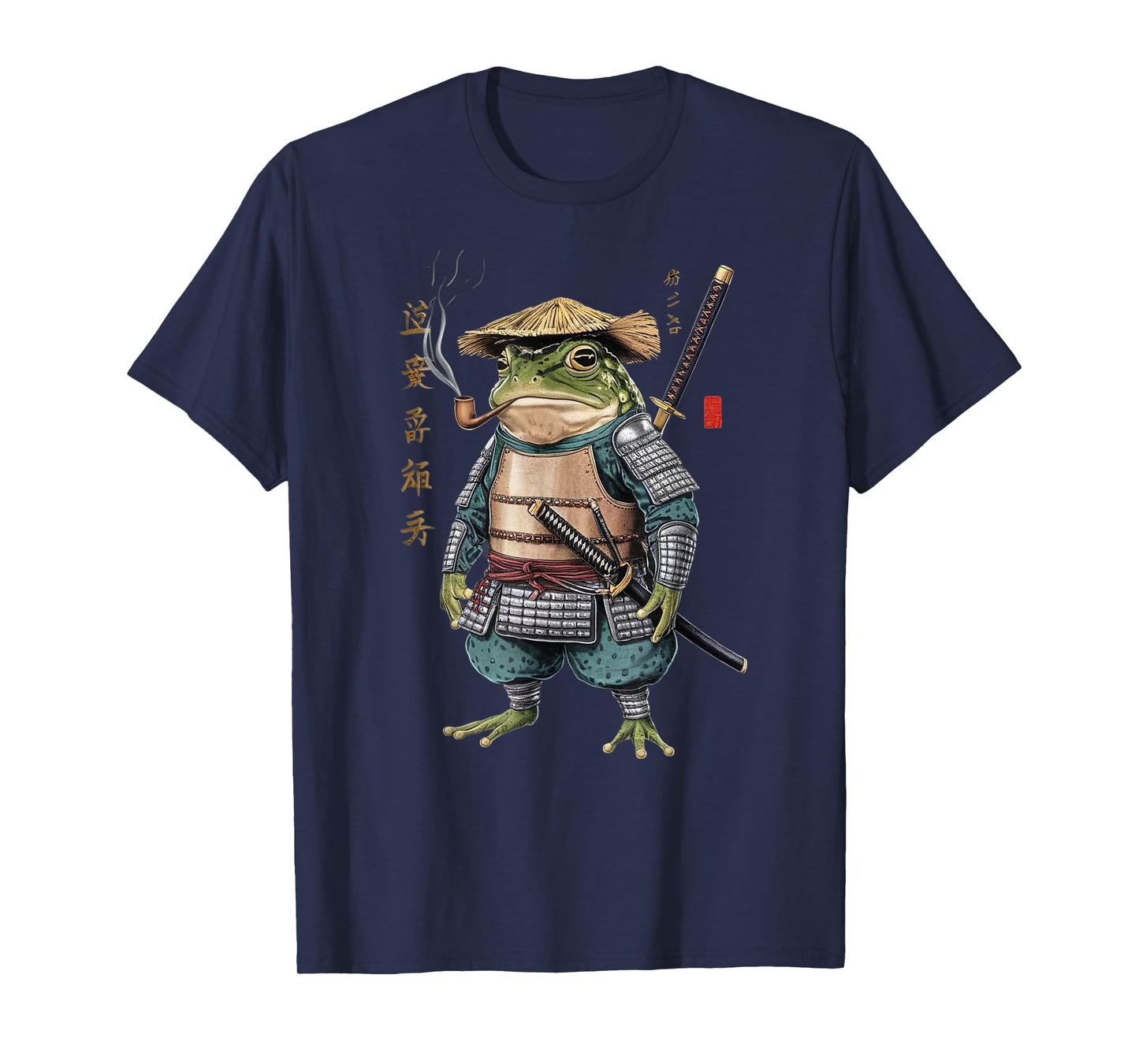 Samurai Frog Ninja Aesthetic Japanese Katana Tokyo T-Shirt