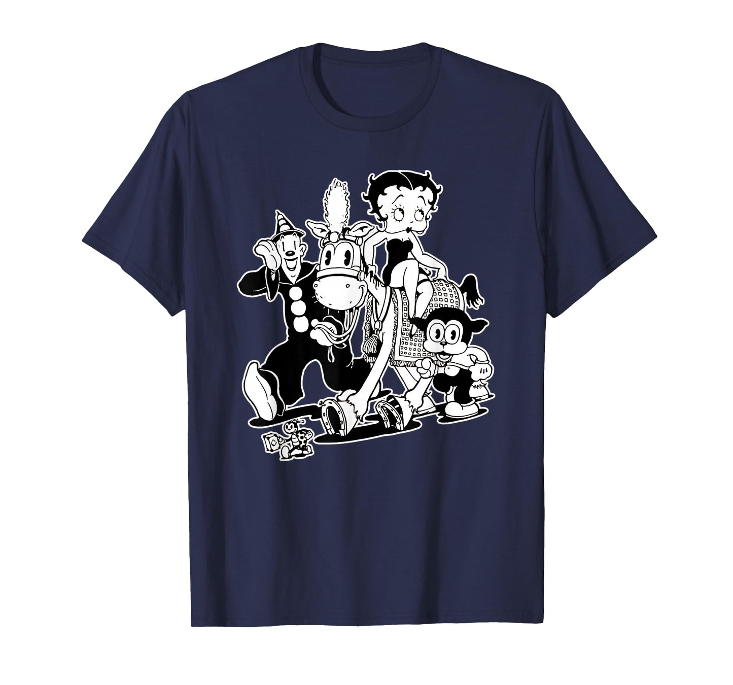 Koko the Clown Bimbo Betty Vintage Crew Cartoon T-Shirt