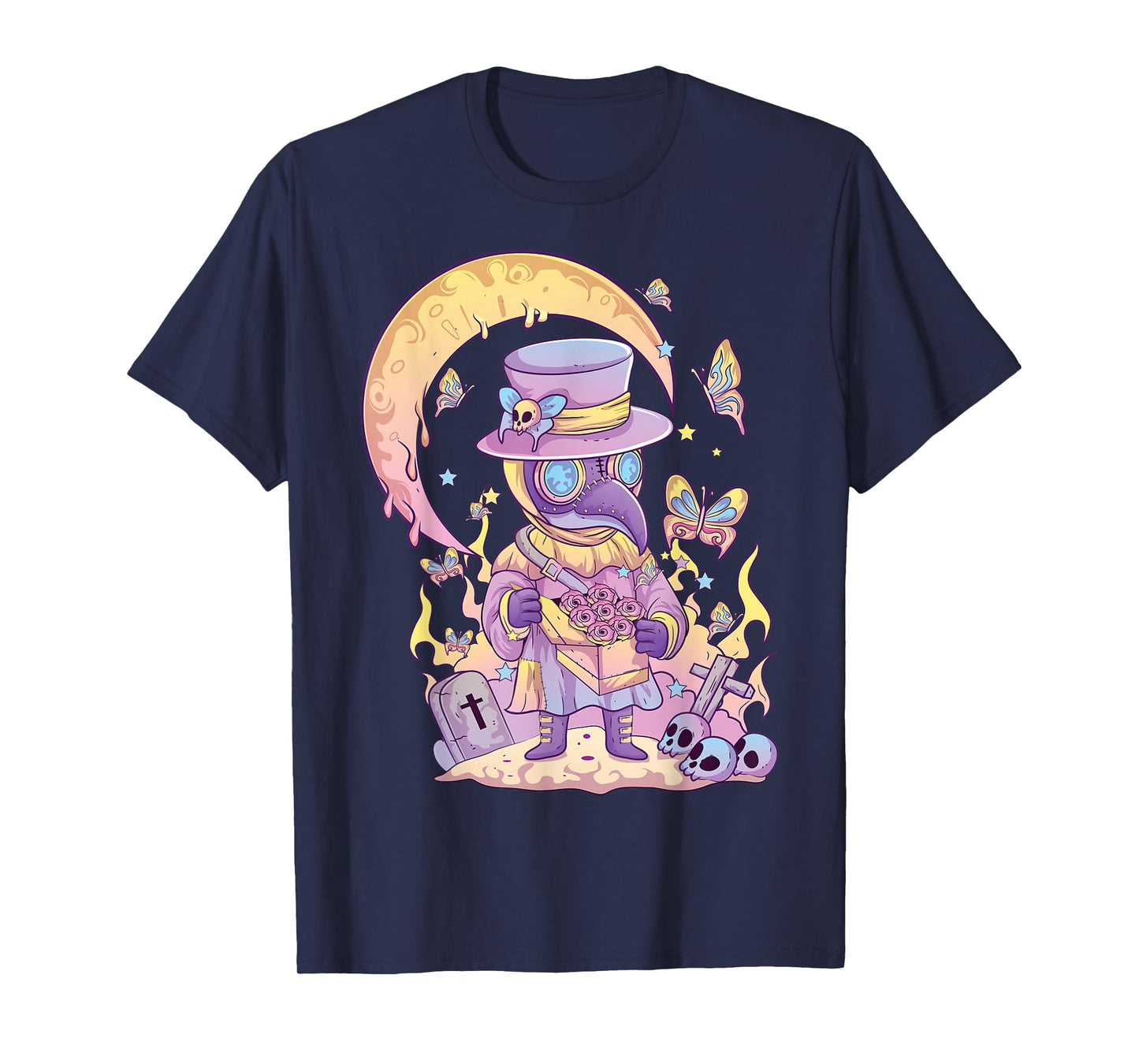 Pastel Goth Cute Creepy Plague Doctor Kawaii Menhera Wiccan T-Shirt Small