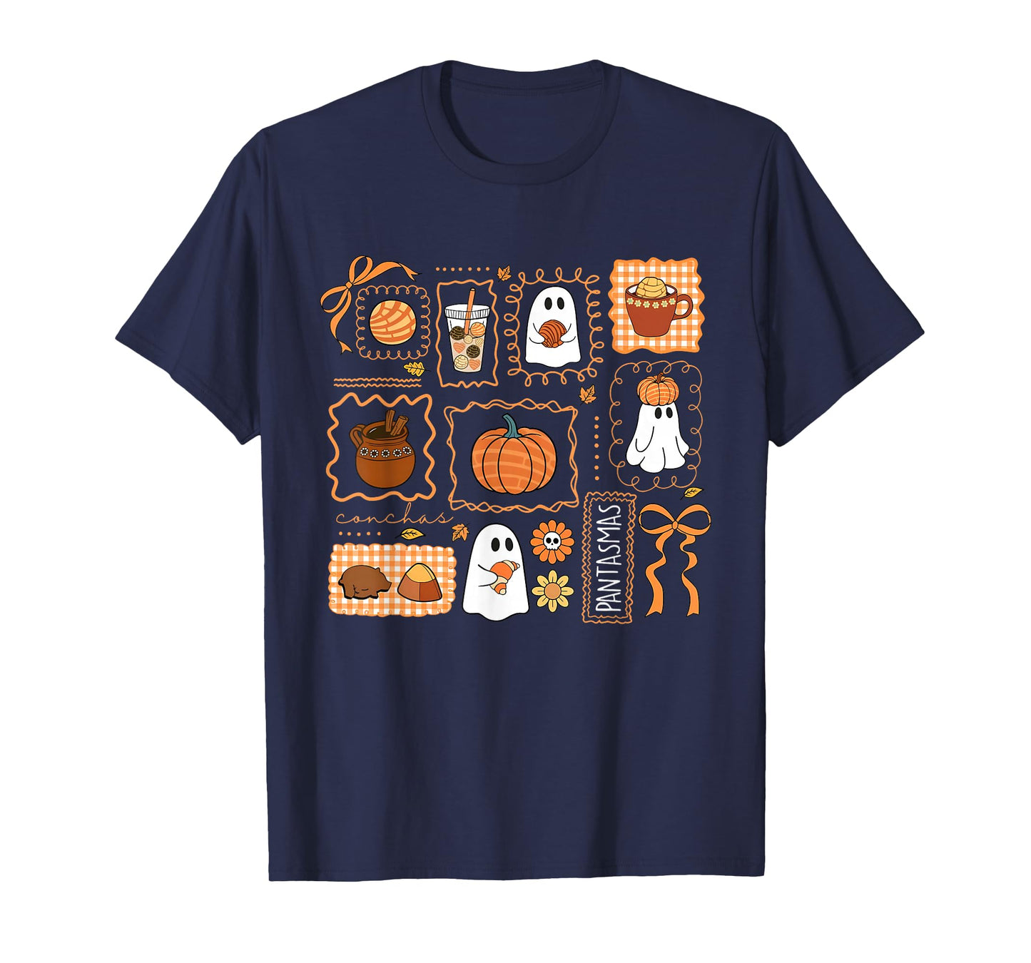 Pantasmas Ghost Funny Spooky Conchas Mexican Ghost Halloween T-Shirt