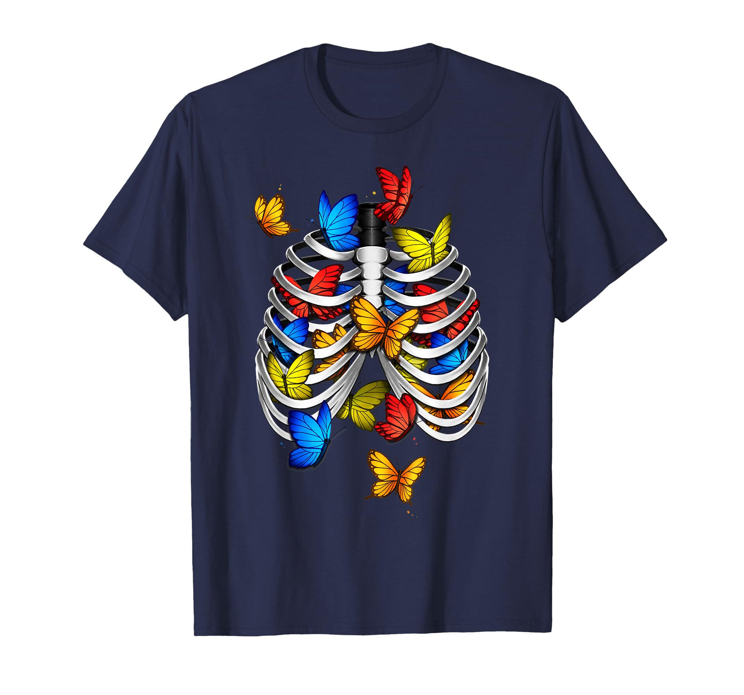 Butterflies In My Stomach Rib Cage X-Ray Anatomy Butterfly T-Shirt