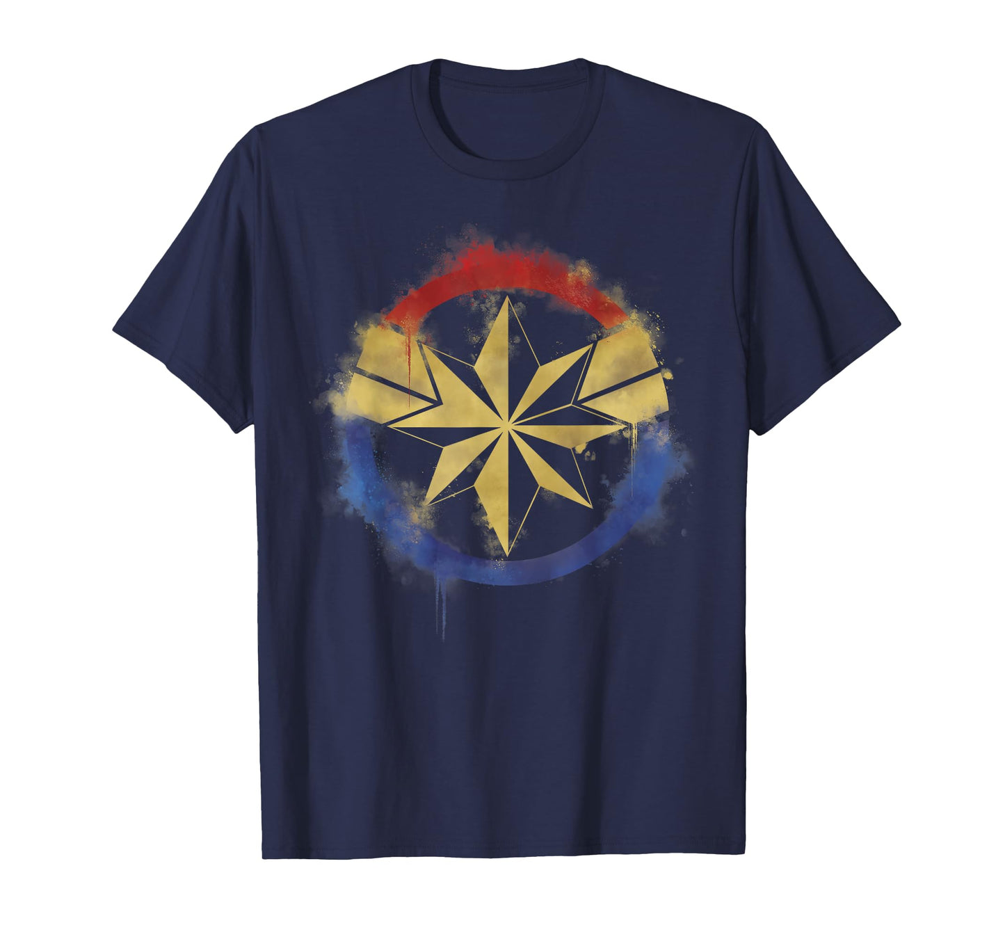 Marvel Avengers Endgame Captain Marvel Spray Paint Logo T-Shirt
