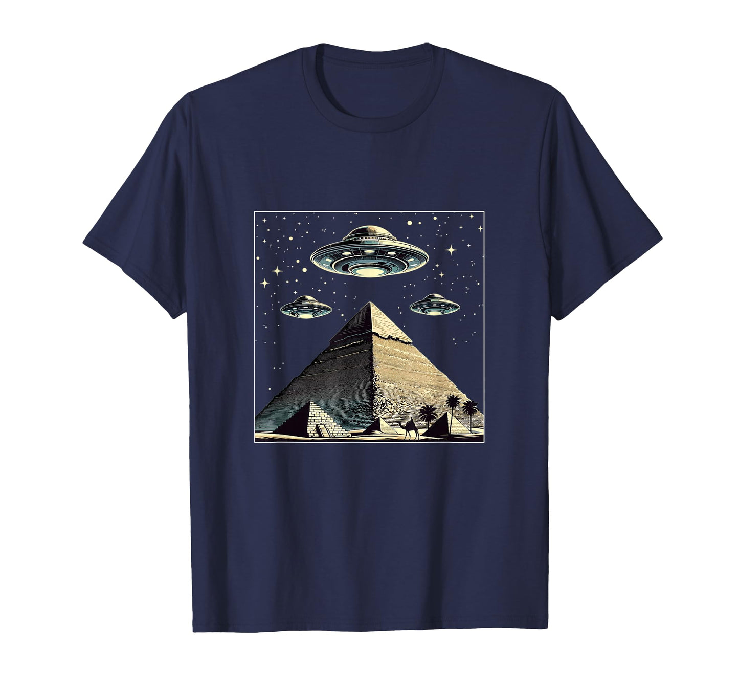 Alien Abduction Egyptian Pyramids UFO Egyptian T-Shirt