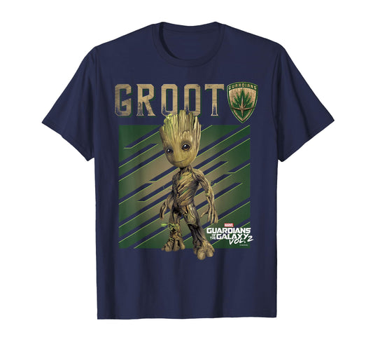 Marvel Guardians of The Galaxy Vol 2 Baby Groot Shield T-Shirt