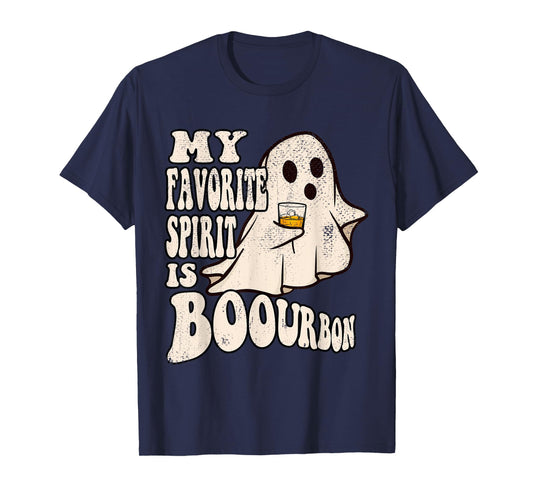 My Favorite Spirit is Boourbon Funny Ghost Halloween Costume T-Shirt