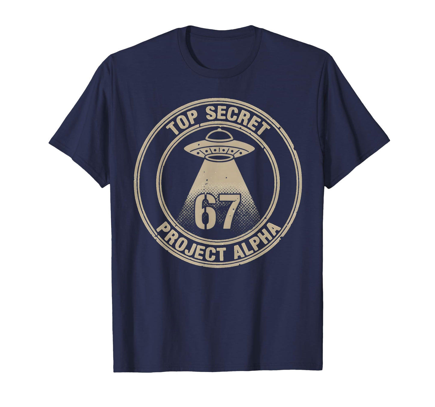 Gen Alpha Slang Kids 67 Meme Six Seven Humor UFO Area 67 T-Shirt