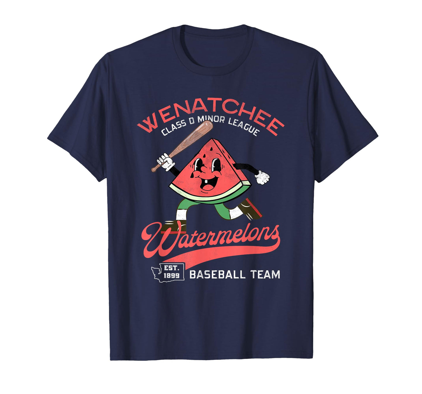 Wenatchee Watermelons Retro Minor League Baseball Team T-Shirt