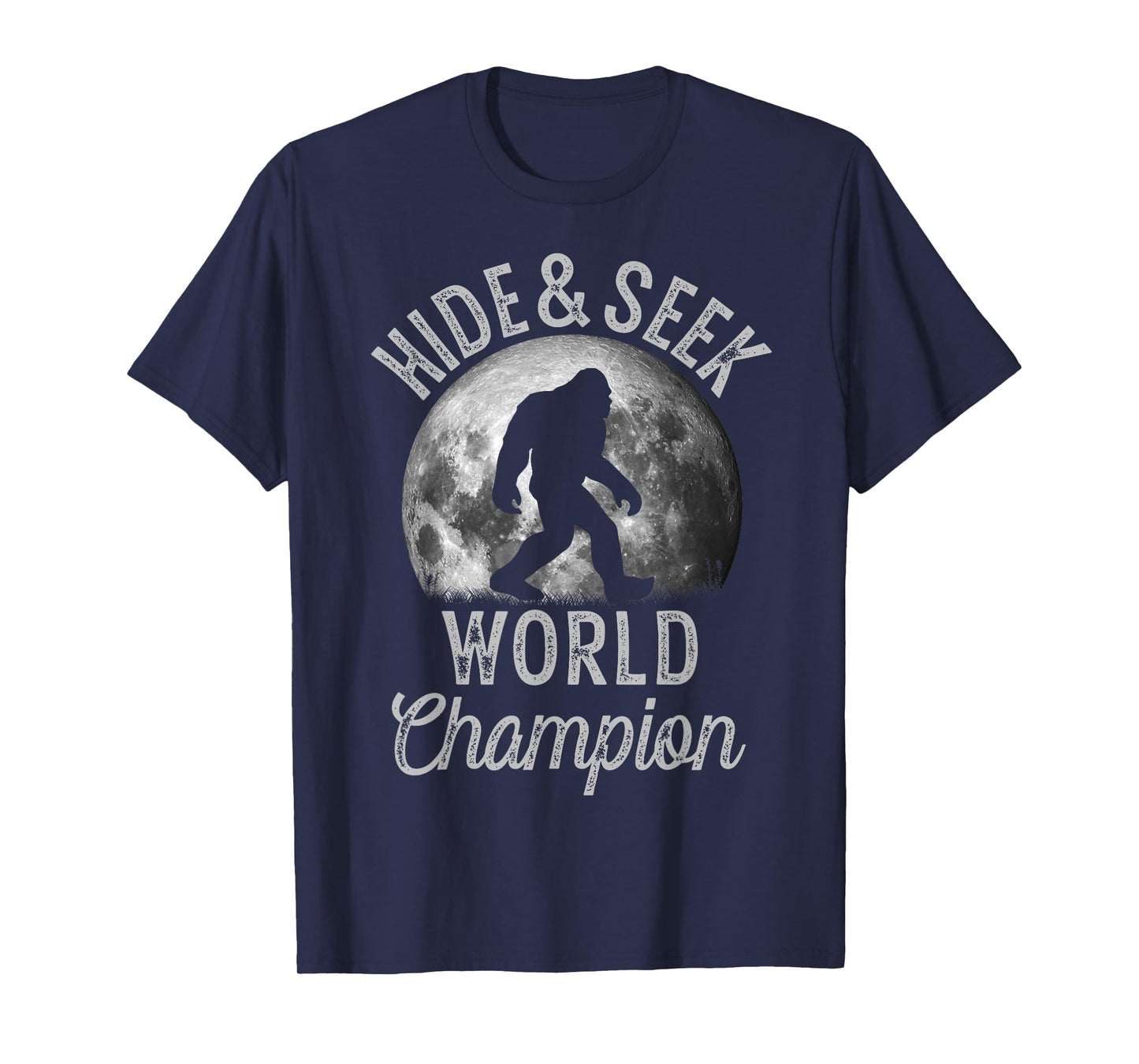 Bigfoot Moon Fantasy Hide And Seek World Champion Sasquatch T-Shirt