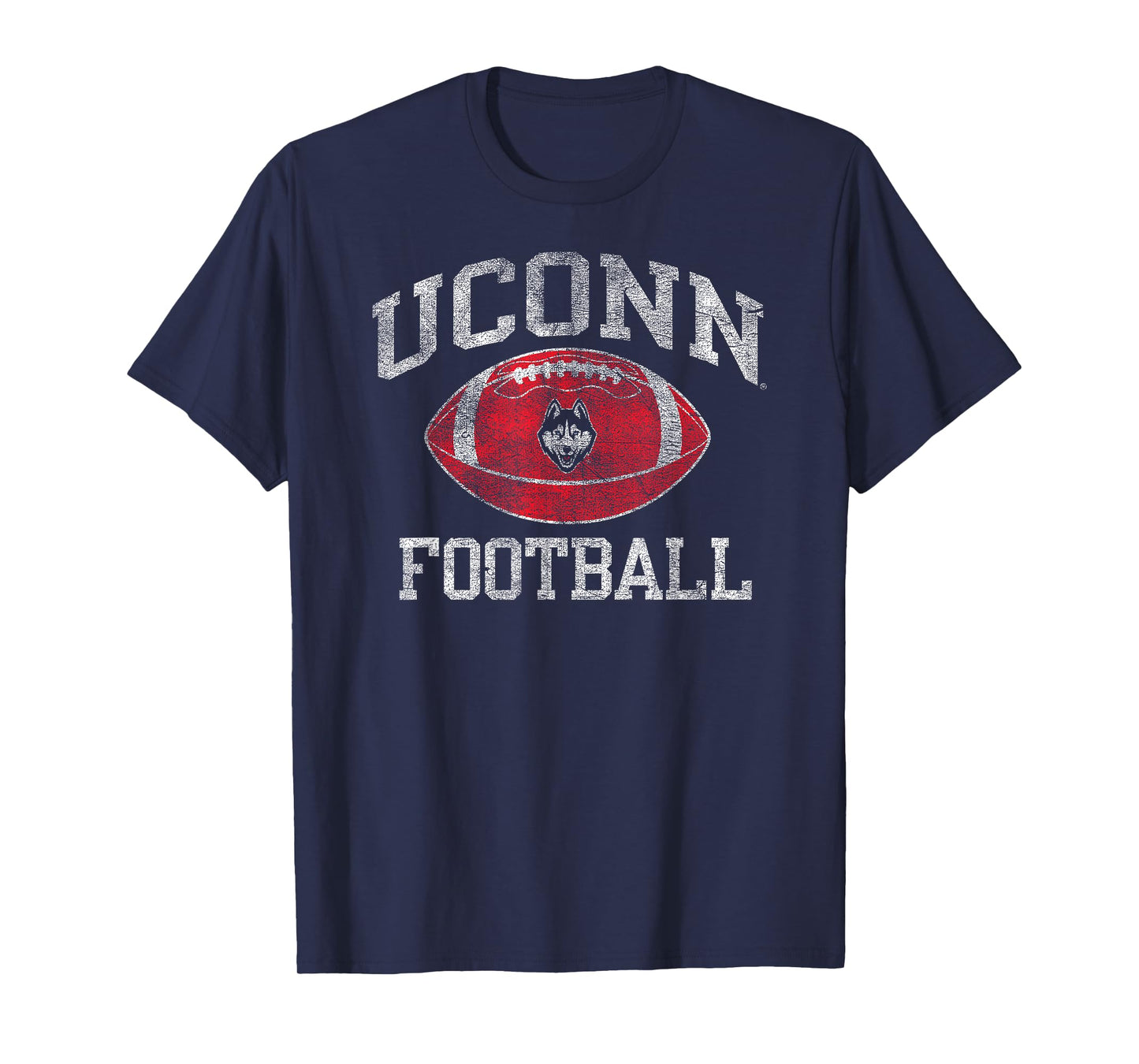 Connecticut Huskies Football Intensity Navy Licensed T-Shirt