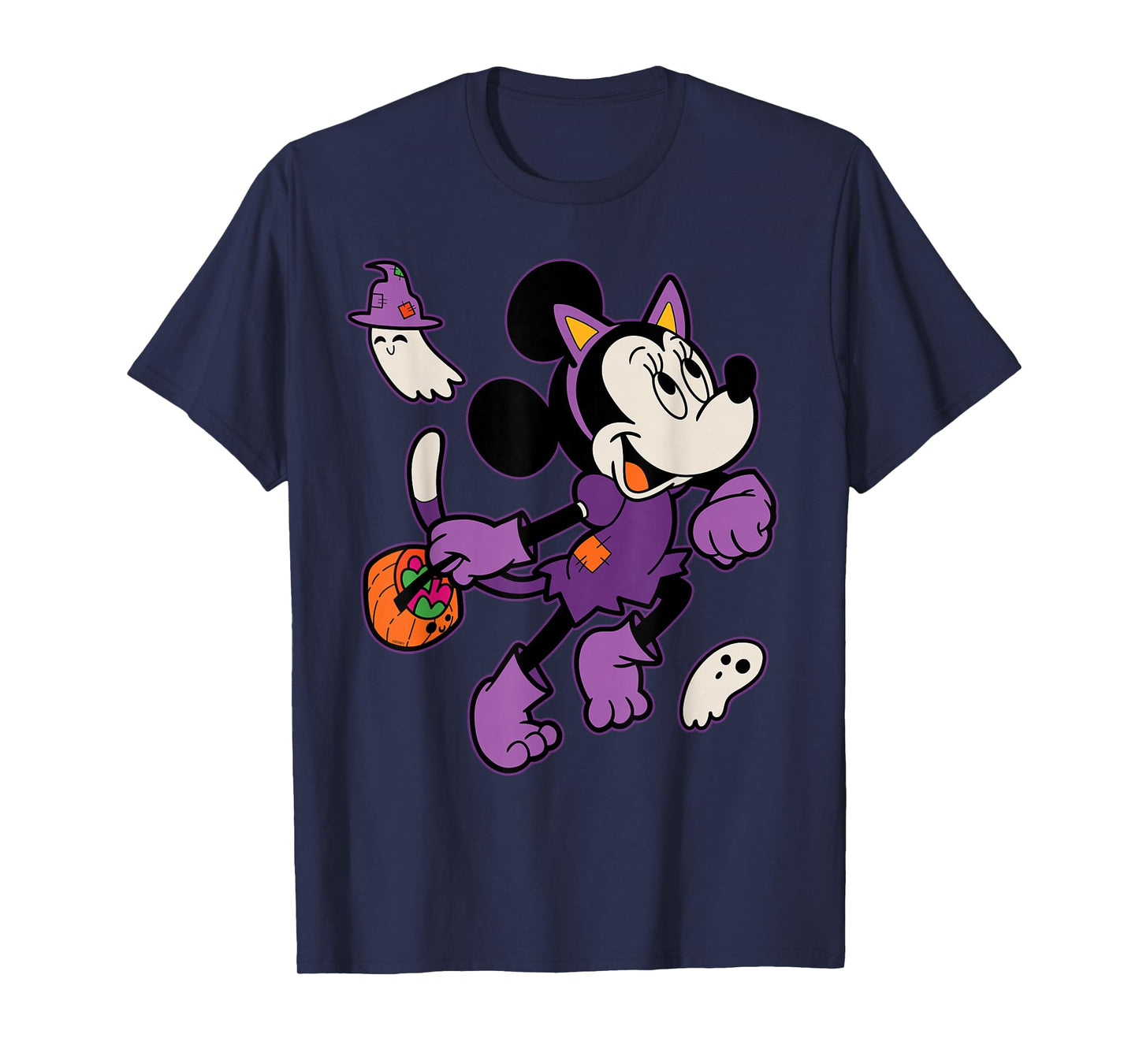 Disney Minnie Mouse in Cat Costume Spooky Cute Halloween T-Shirt