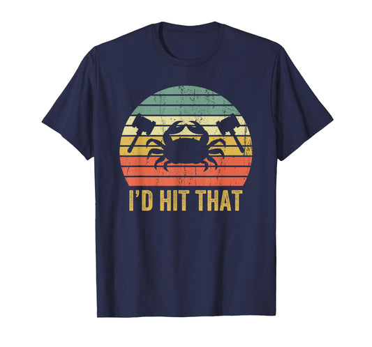 Vintage Crab Lover Retro Funny Maryland Seafood Fan T-Shirt