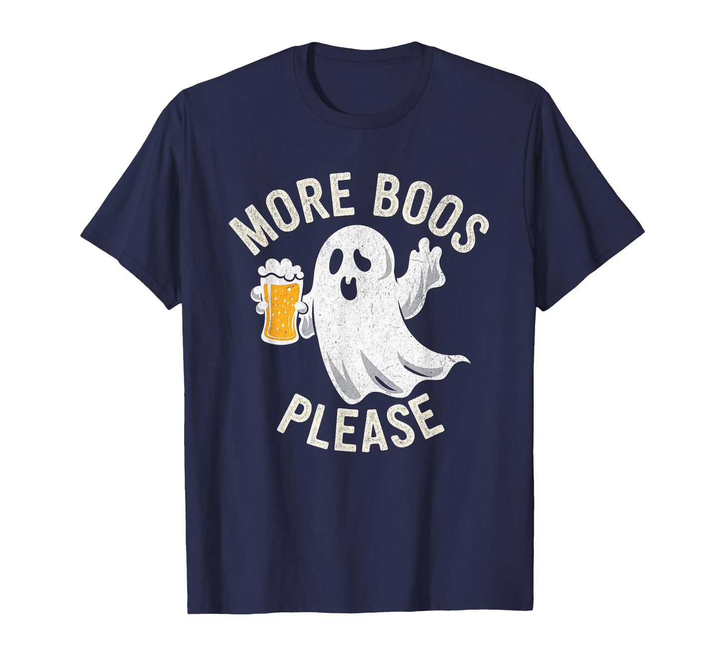 More Boos Please Ghost Funny Halloween Beer Drinking T-Shirt