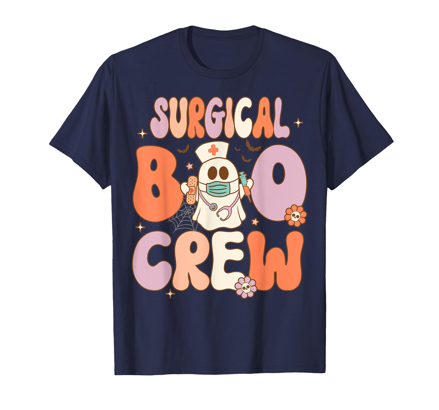 Surgical Boo Crew Nurse Funny Halloween Easy Costume T-Shirt