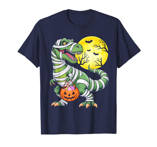Halloween Shirt Boys Kids Toddler Mummy Dinosaur Halloween T-Shirt